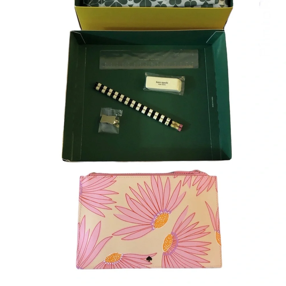 KATE SPADE Falling Flowers Pencil Pouch & Sundries